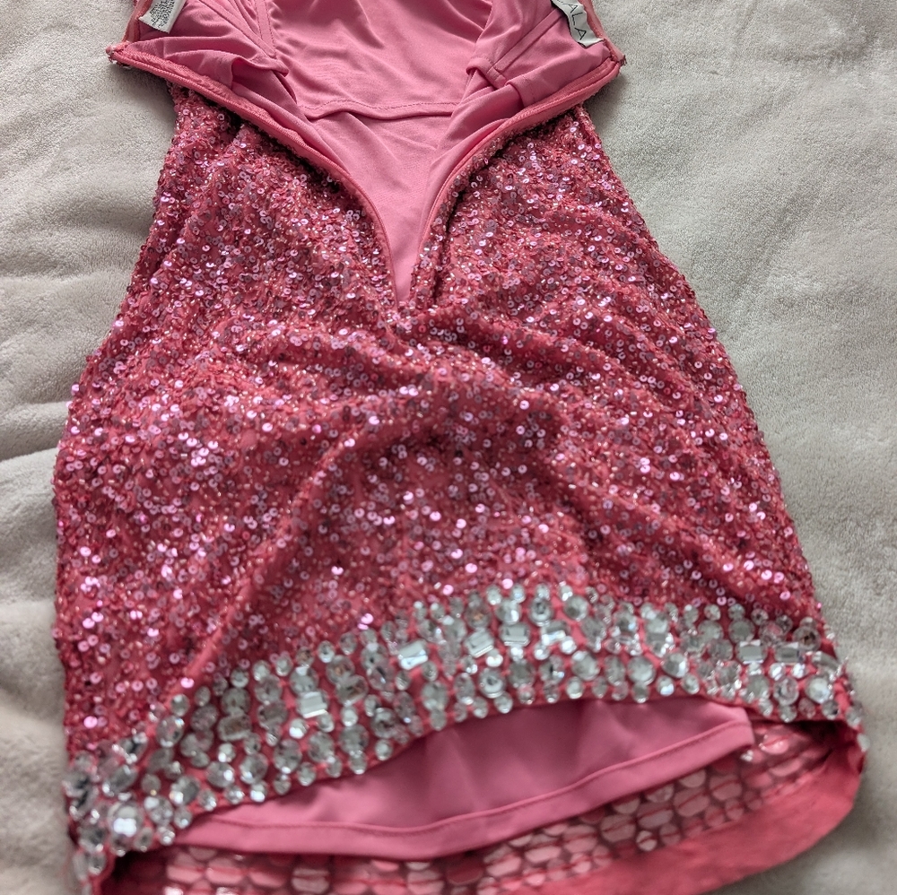 100% Silk Beaded Strapless Dress - Picture 12 of 12